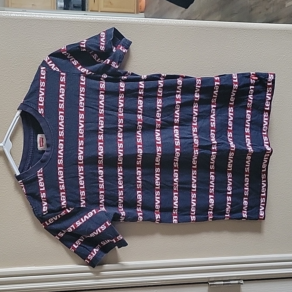 Levi's Logo Shirt Blue and Red size 12-13